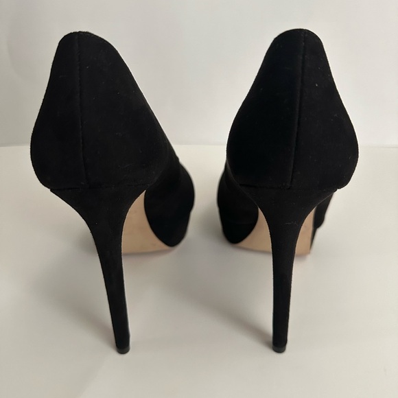 Aldo Women's Black Suede Gold design Shoes Heel Size US 7 - Picture 2 of 7